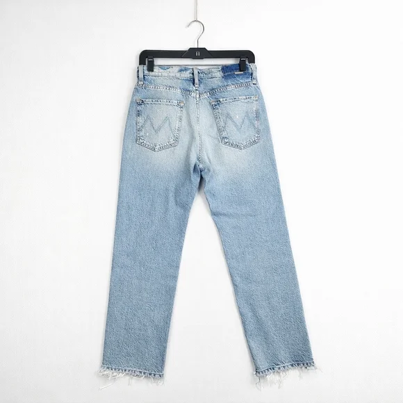 Mother High Waisted Hiker Hover Chew Jean Size 29 High Rise Patches Button Fly - Picture 13 of 16